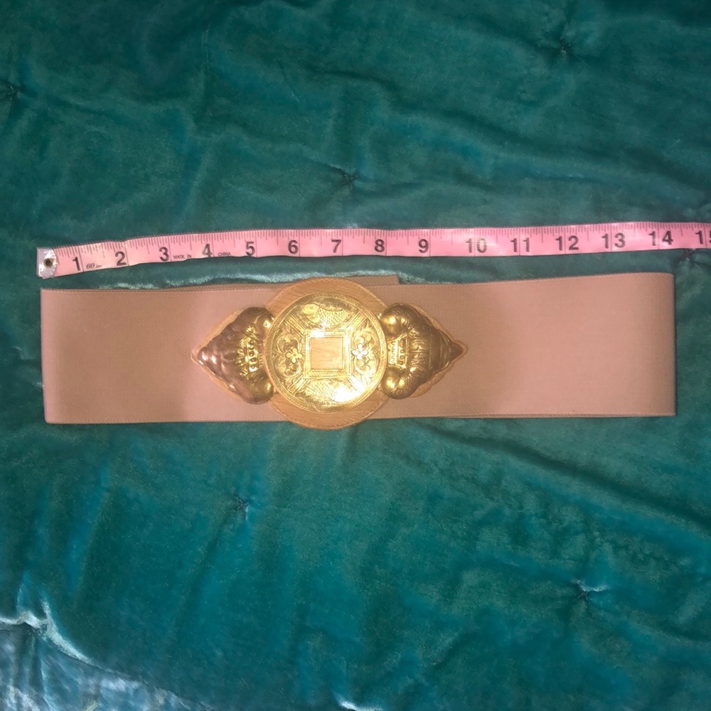 Vintage Chinese coin 70s waist belt Velcro